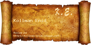 Kollman Enid névjegykártya